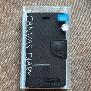 iPhone 6 or 6s case with canvas diary.